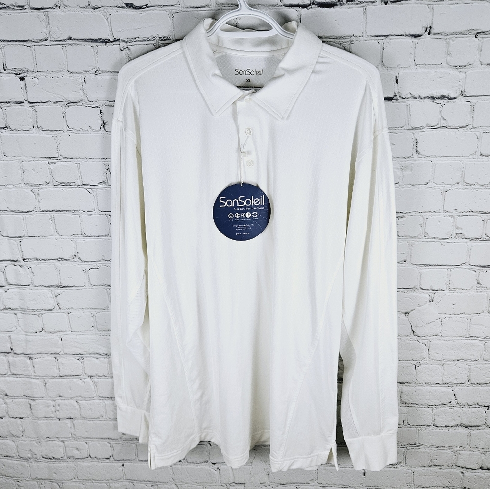 SAN SOLEIL | UPF 50 long sleeve cooling quick dry polo sun golf shirt